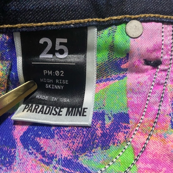 Paradise Mine dark blue denim jeans skinny 0 25 XS - Picture 5 of 6